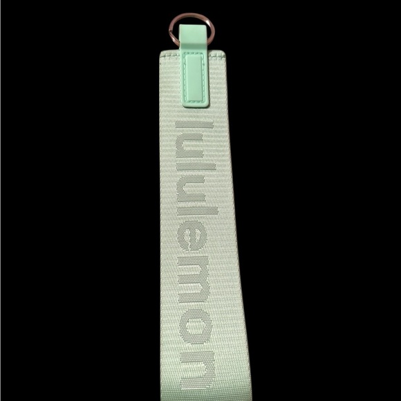 Lululemon Light Green Logo Strap Keychain - Picture 2 of 2